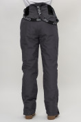 Оптом Полукомбинезон брюки горнолыжные женские темно-серого цвета 66789TC в Екатеринбурге, фото 16