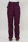 Оптом Полукомбинезон брюки горнолыжные женские темно-фиолетового цвета 66789TF в Казани, фото 13