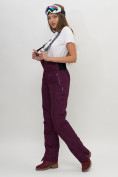 Оптом Полукомбинезон брюки горнолыжные женские темно-фиолетового цвета 66789TF в Казани, фото 3