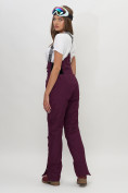 Оптом Полукомбинезон брюки горнолыжные женские темно-фиолетового цвета 66789TF в Казани, фото 5