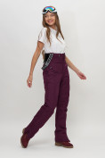 Оптом Полукомбинезон брюки горнолыжные женские темно-фиолетового цвета 66789TF в Казани, фото 8