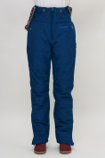 Оптом Полукомбинезон брюки горнолыжные женские темно-синего цвета 66789TS в Екатеринбурге, фото 13