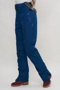 Оптом Полукомбинезон брюки горнолыжные женские темно-синего цвета 66789TS в Казани, фото 14