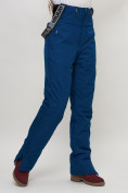 Оптом Полукомбинезон брюки горнолыжные женские темно-синего цвета 66789TS в Екатеринбурге, фото 15