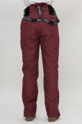 Оптом Полукомбинезон брюки горнолыжные женские темно-бордового цвета 66789Tb в Казани, фото 16