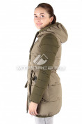 Оптом Куртка парка женская цвета хаки 676Kh, фото 2