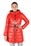 Оптом Куртка пуховик женский красного цвета 6801Kr, фото 3