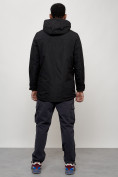Оптом Парка мужская с капюшоном демисезонная черного цвета 6830Ch в Самаре, фото 11