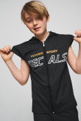 Оптом Спортивный костюм летний для мальчика темно-серого цвета 70002TC в Оренбурге, фото 6