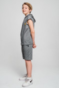 Оптом Спортивный костюм летний для мальчика светло-серого цвета 701SS, фото 2