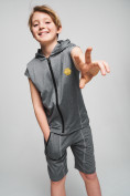 Оптом Спортивный костюм летний для мальчика светло-серого цвета 701SS, фото 8