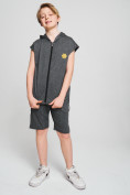 Оптом Спортивный костюм летний для мальчика серого цвета 701Sr в Тюмени, фото 2
