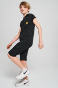 Оптом Спортивный костюм летний для мальчика темно-синего цвета 701TS в Сочи, фото 5