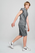 Оптом Спортивный костюм летний для мальчика светло-серого цвета 703SS в Перми, фото 3