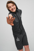 Оптом Спортивный костюм летний для мальчика серого цвета 703Sr в Перми, фото 5