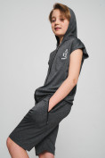 Оптом Спортивный костюм летний для мальчика серого цвета 703Sr в Оренбурге, фото 6
