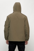 Оптом Куртка спортивная мужская весенняя с капюшоном темно-бежевого цвета 705TB, фото 11