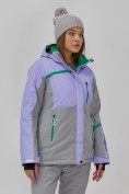Оптом Горнолыжная куртка женская зимняя сиреневого цвета 7092Sn, фото 4