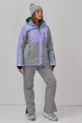Оптом Горнолыжная куртка женская зимняя сиреневого цвета 7092Sn, фото 9