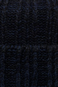 Оптом Шапка еврозима бункер темно-синего цвета 6022TS, фото 3