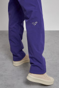 Оптом Брюки утепленные спортивные с высокой посадкой женские зимние фиолетового цвета 7141F, фото 7