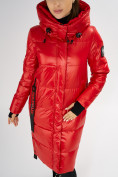 Оптом Куртка зимняя красного цвета 72101Kr, фото 6