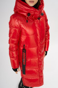 Оптом Куртка зимняя красного цвета 72101Kr, фото 7