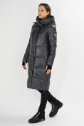 Оптом Куртка зимняя темно-серого цвета 72101TC в Екатеринбурге, фото 2