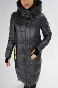 Оптом Куртка зимняя темно-серого цвета 72101TC в Воронеже, фото 10