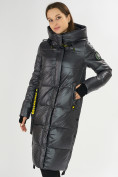 Оптом Куртка зимняя темно-серого цвета 72101TC в Перми, фото 6