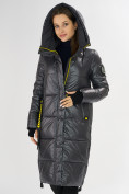 Оптом Куртка зимняя темно-серого цвета 72101TC в Перми, фото 8