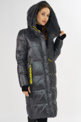 Оптом Куртка зимняя темно-серого цвета 72101TC в  Красноярске, фото 9