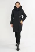 Оптом Куртка зимняя черного цвета 72115Ch в Казани, фото 2