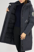 Оптом Куртка зимняя темно-серого цвета 72115TC в Казани, фото 15
