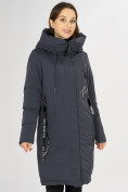 Оптом Куртка зимняя темно-серого цвета 72115TC в Казани, фото 6