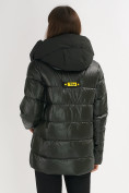 Оптом Куртка зимняя big size болотного цвета 72117Bt, фото 5