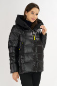 Оптом Куртка зимняя big size черного цвета 72117Ch в Екатеринбурге, фото 5