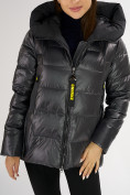 Оптом Куртка зимняя big size темно-серого цвета 72117TC, фото 9