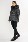 Оптом Куртка зимняя big size темно-серого цвета 72117TC в Казани, фото 2