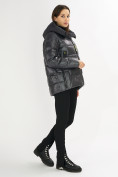 Оптом Куртка зимняя big size темно-серого цвета 72117TC в Казани, фото 3
