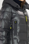 Оптом Куртка зимняя big size темно-серого цвета 72117TC в Казани, фото 6