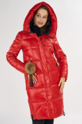 Оптом Куртка зимняя красного цвета 72168Kr, фото 11