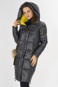 Оптом Куртка зимняя темно-серого цвета 72168TC в Казани, фото 11