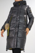 Оптом Куртка зимняя темно-серого цвета 72168TC в Казани, фото 14
