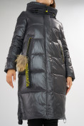 Оптом Куртка зимняя темно-серого цвета 72168TC в Казани, фото 15