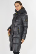 Оптом Куртка зимняя темно-серого цвета 72168TC в Казани, фото 6