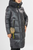 Оптом Куртка зимняя темно-серого цвета 72168TC в Казани, фото 7