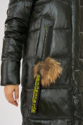 Оптом Куртка зимняя темно-зеленого цвета 72168TZ в Казани, фото 10