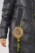 Оптом Куртка зимняя темно-серого цвета 72169TC, фото 7