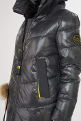 Оптом Куртка зимняя темно-серого цвета 72169TC, фото 8